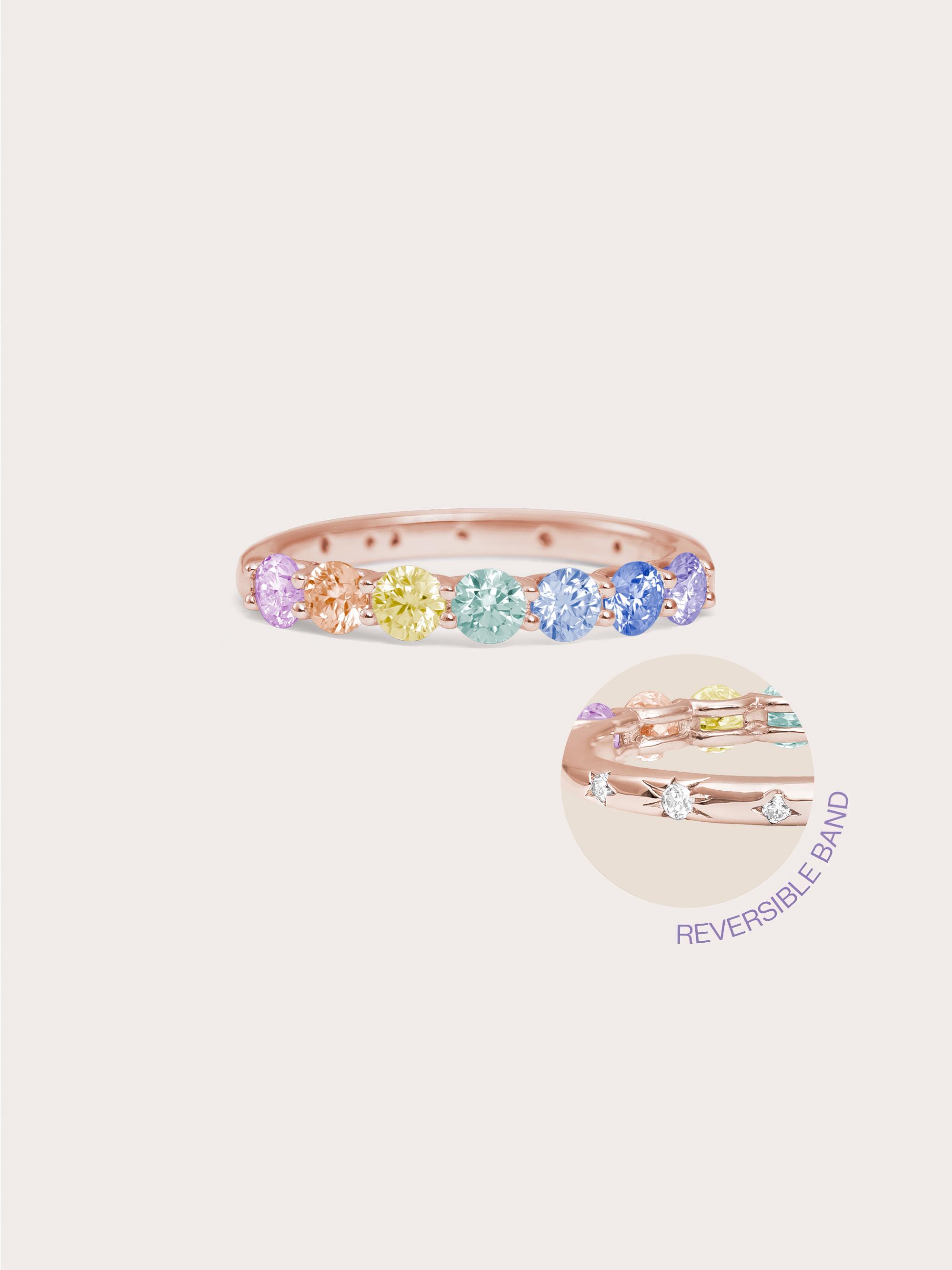 Moissanite eternity band rose gold store