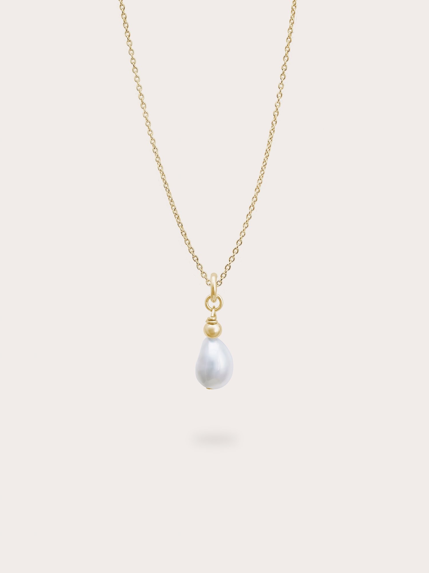 Baroque Pearl Drop Necklace in 18k Gold Vermeil Mondays Made